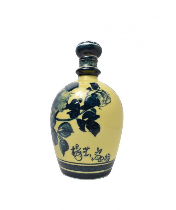 黃地青花酒瓶17A