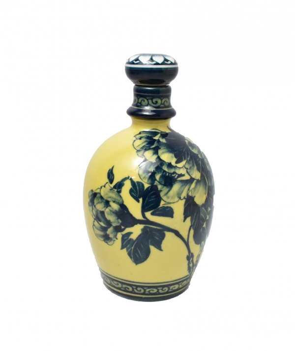 黃地青花酒瓶14A
