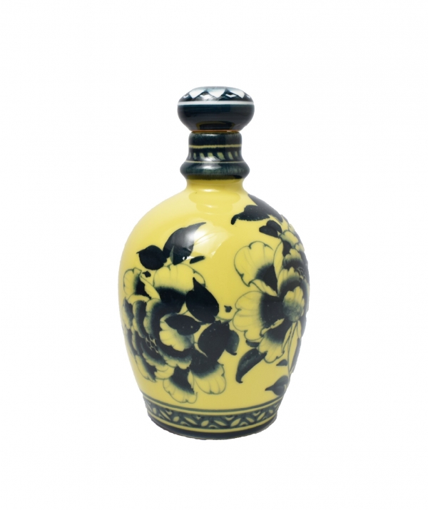 黃地青花酒瓶21A